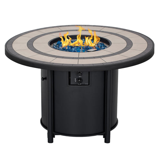 Round Propane Gas Fire Pit Table