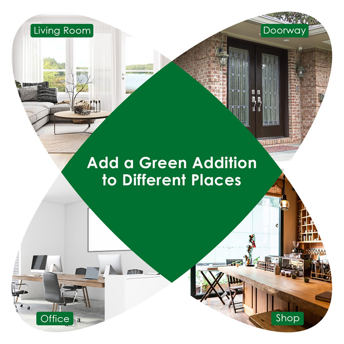 4' Artificial Topiary Triple Ball Tree