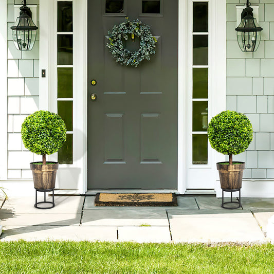 Artificial Ball Trees with Natural Look (Set of 2)