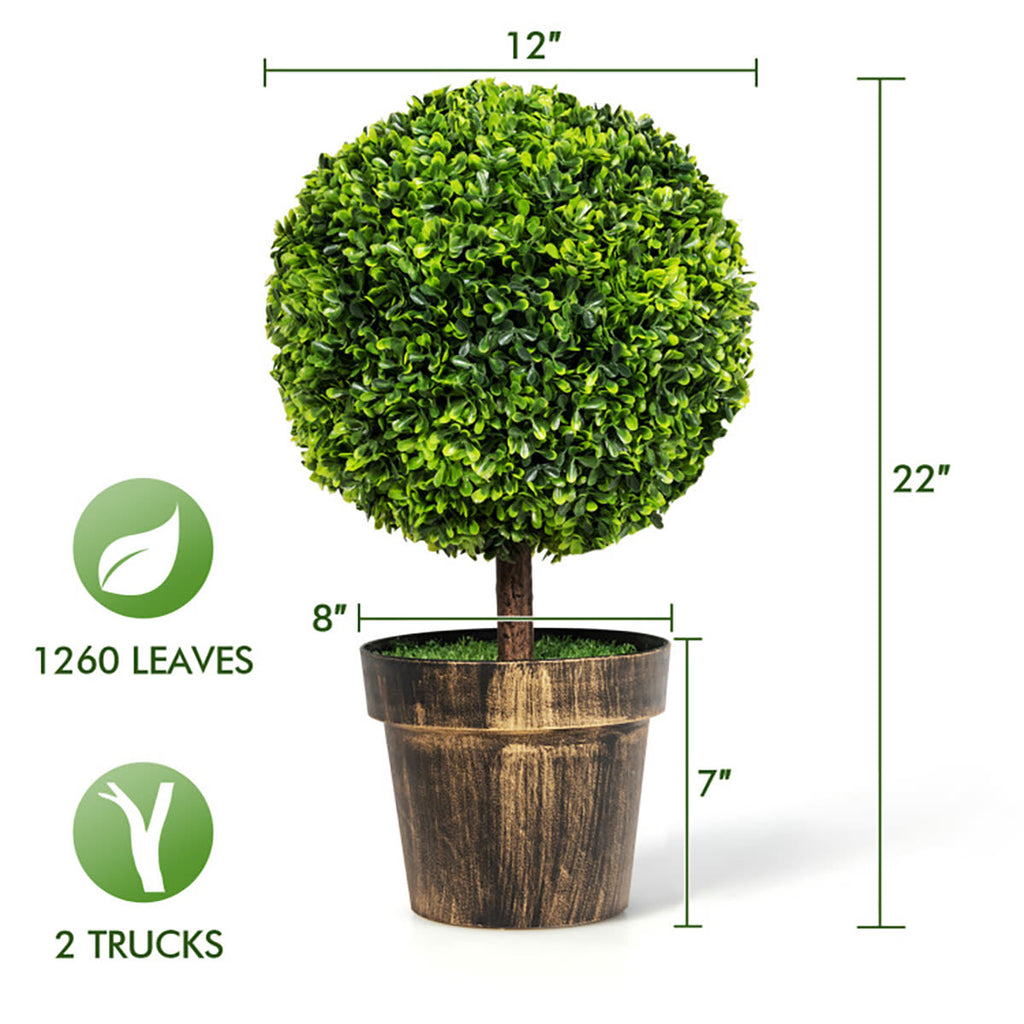 Artificial Ball Trees with Natural Look (Set of 2)