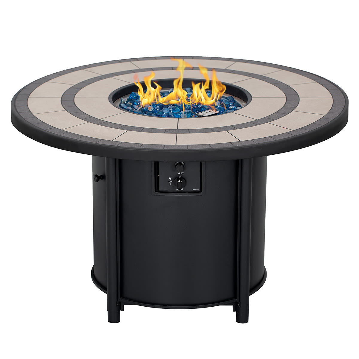 Round Propane Gas Fire Pit Table
